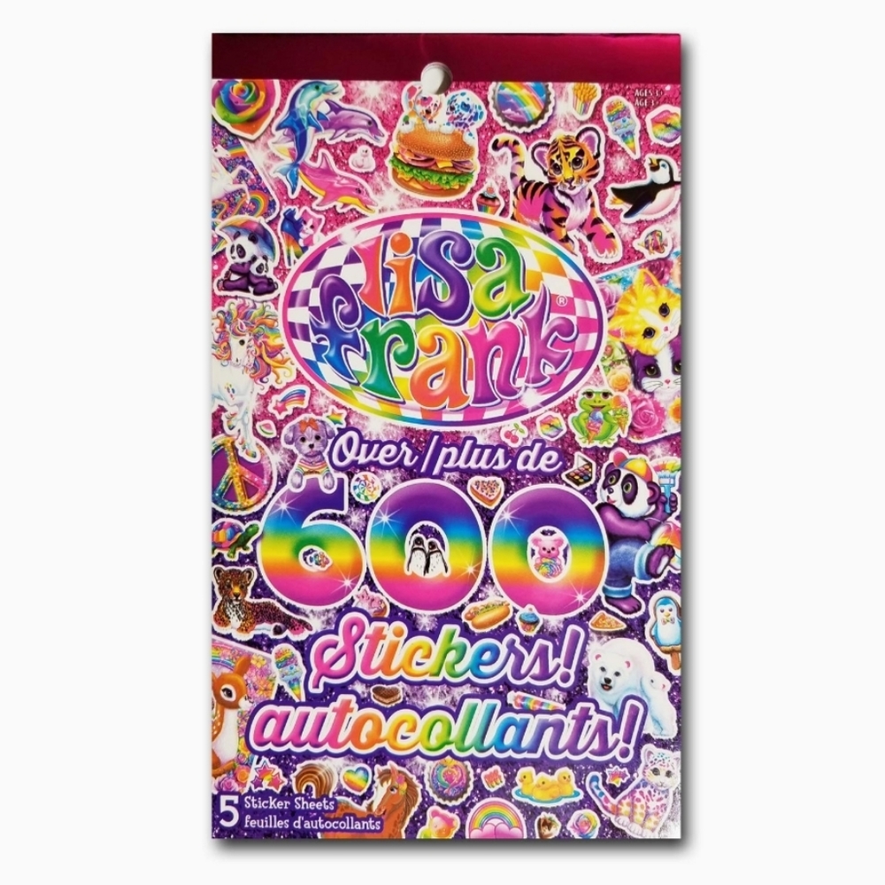 Lisa Frank Over 600 Stickers, 5 Sticker Sheets Colorful Stickers Vintage NWT
